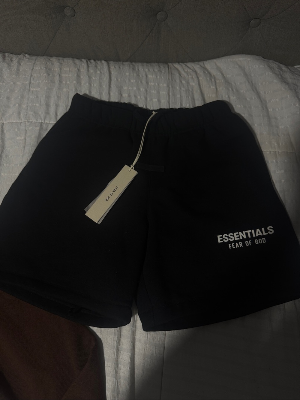 Fear of God ESSENTIALS Black Logo Athletic Shorts